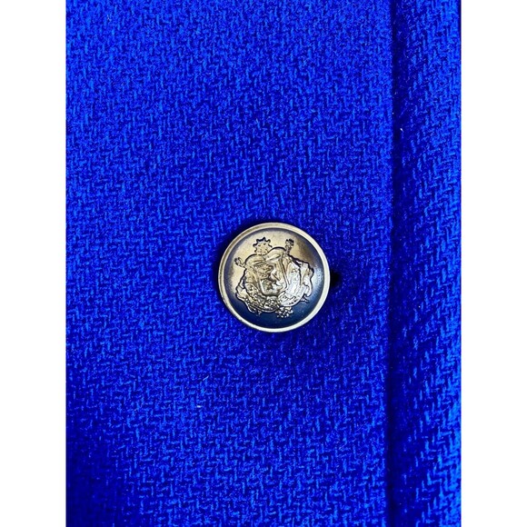 J.Crew Wool Stadium Cloth by Nello Gori Majesty Peacoat Coat Cobalt Blue sz 6 - Picture 4 of 7